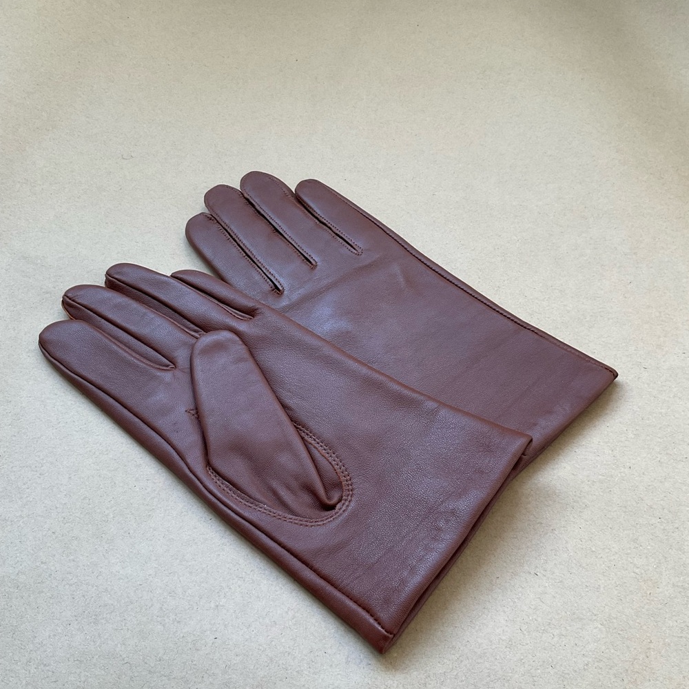 Phenix camel lined leather gloves